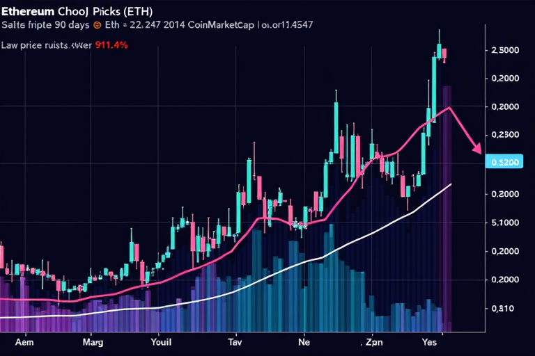 以太坊 (ETH) 日线图，来源：CoinMarketCap